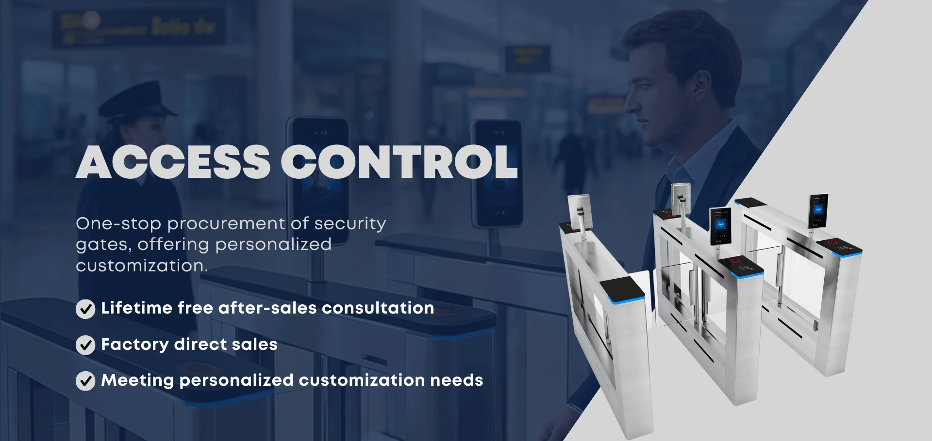YADE Person Passing Through Intelligent Security Check Gate for Safety Inspection